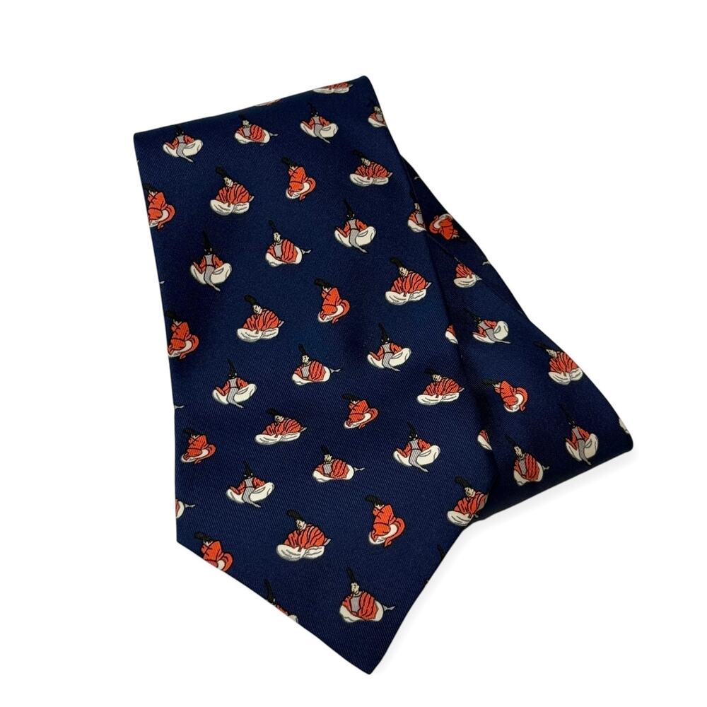 La Ballade de Heian Hermes 100% Silk Necktie - Japanese Era Tie - 7284 MA